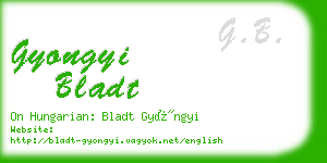 gyongyi bladt business card